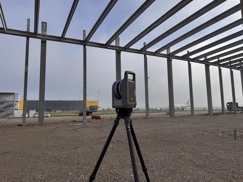 Relevé 3D d’un site logistique en construction à Lyon Saint-Exupéry