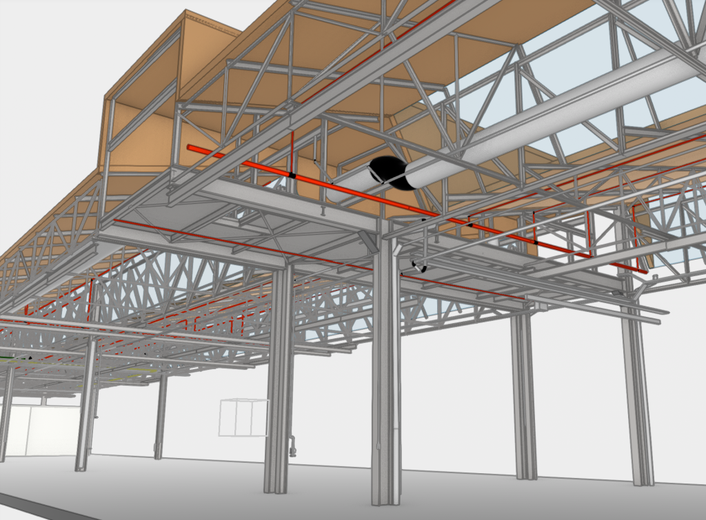 Scan 3D du bâtiment industriel