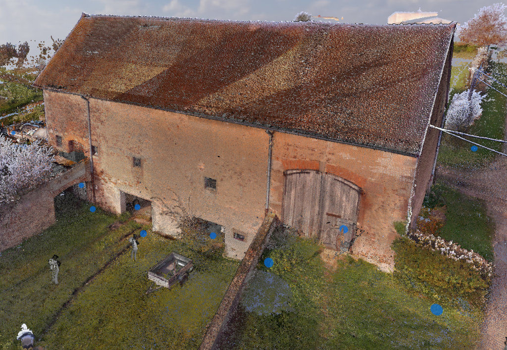 Visualisation du nuage de points haute densité capturé lors du scan 3D.